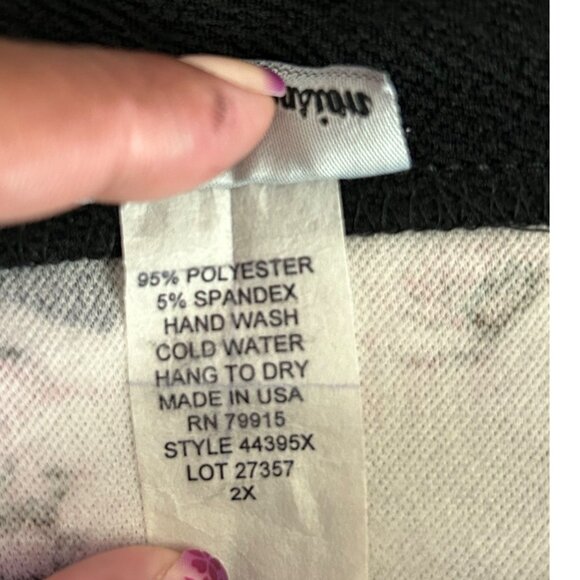 NY Invasion Floral Pencil Skirt Size 2X - Picture 6 of 7